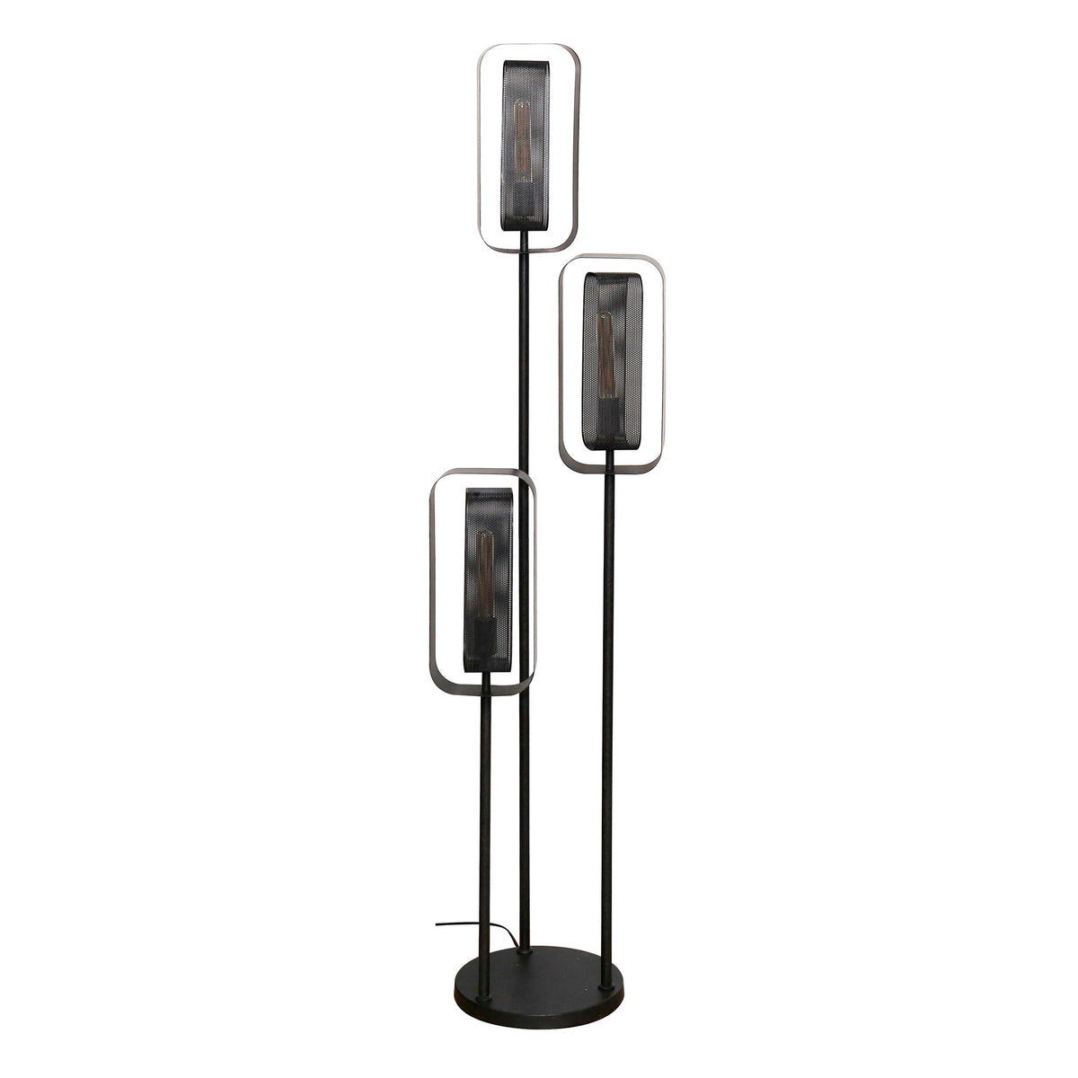 Floor lamp Mesh Rotate artic black - 3-light, 170 cm high