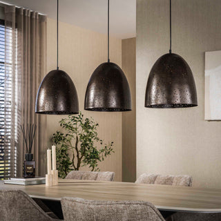 Suspension Kosmos brun urban - 3 lumières, largeur 120 cm