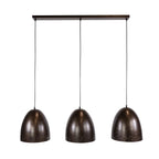 Suspension Kosmos brun urban - 3 lumières, largeur 120 cm