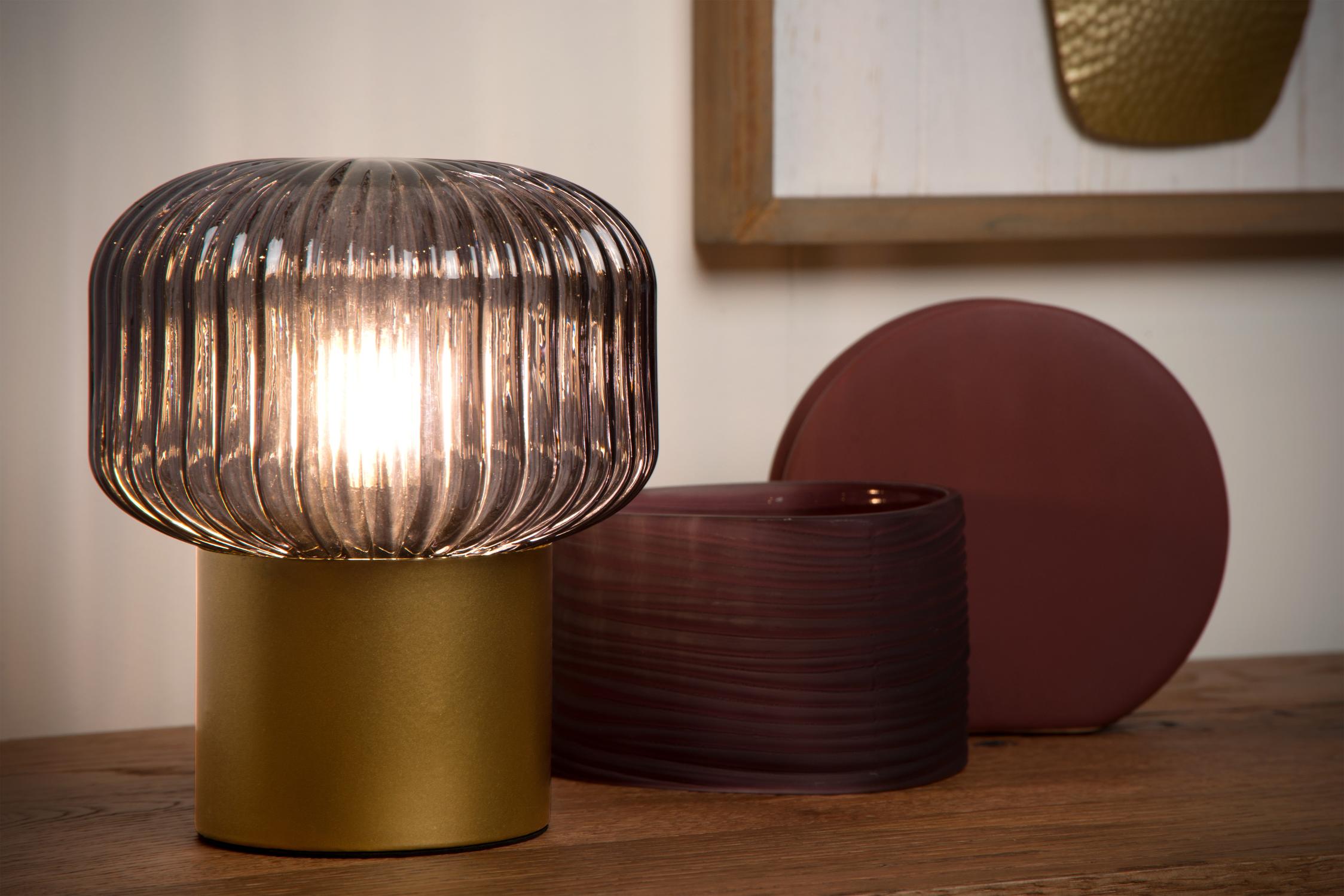 JANY - Table lamp - Ø 16 cm - 1xE14 - Matt Gold / Brass