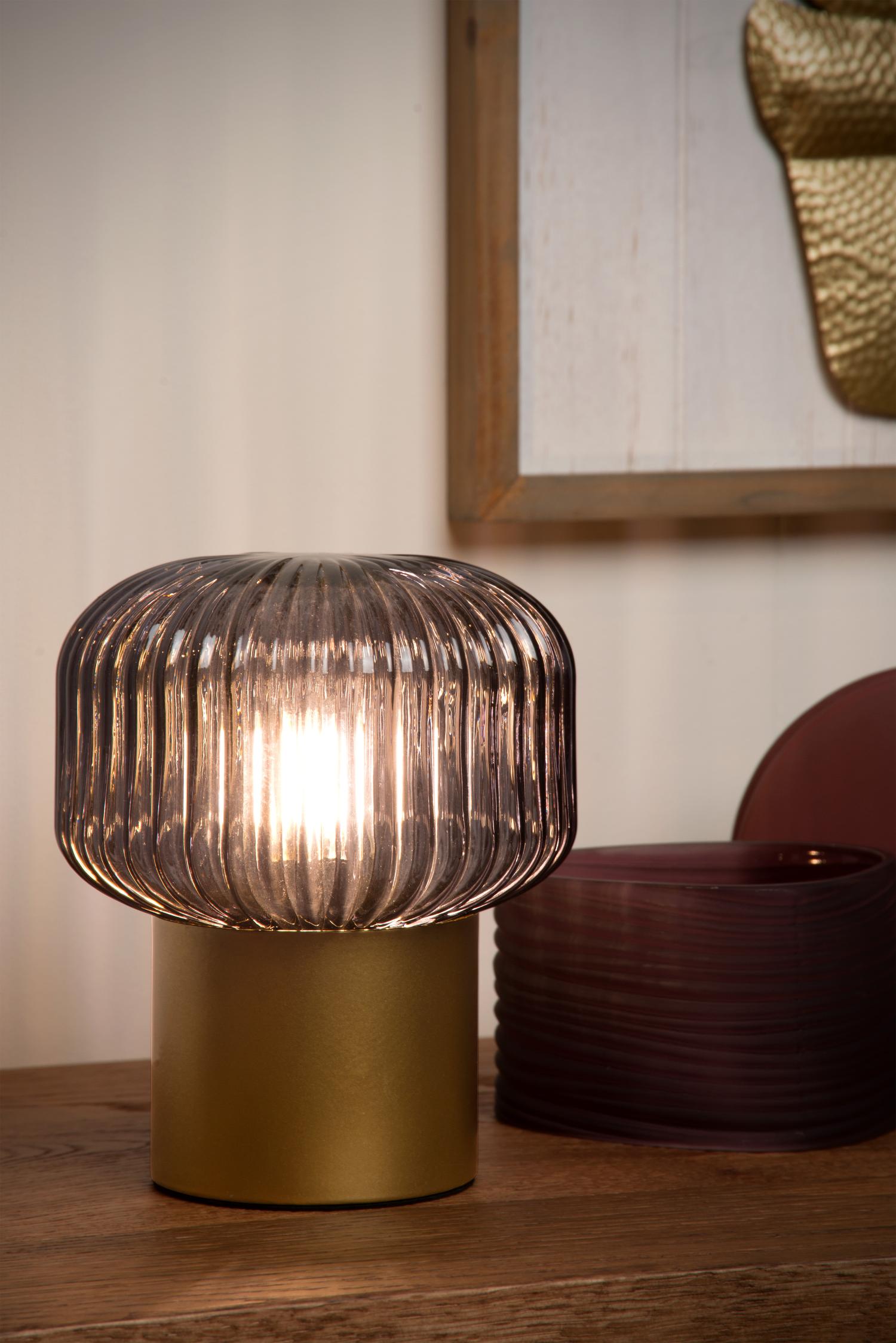 JANY - Table lamp - Ø 16 cm - 1xE14 - Matt Gold / Brass