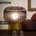 JANY - Lampe de table - Ø 16 cm - 1xE14 - Or mat / Laiton