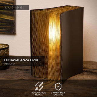 EXTRAVAGANZA LIVRET - Lampe de table - 1xE14 - Noir