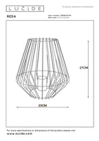 REDA - Lampe de table - 1xE27 - Noir