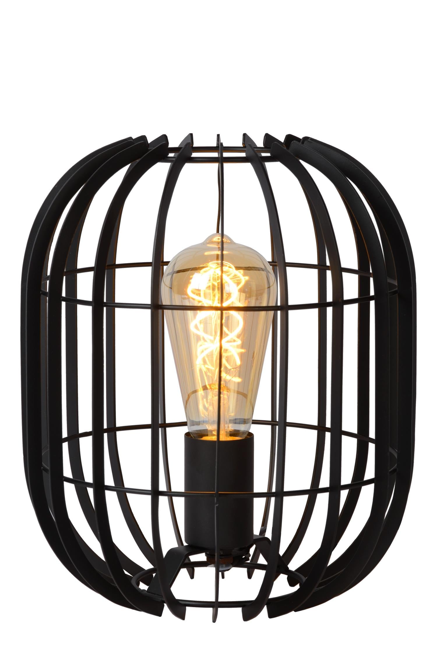 REDA - Lampe de table - Ø 22 cm - 1xE27 - Noir