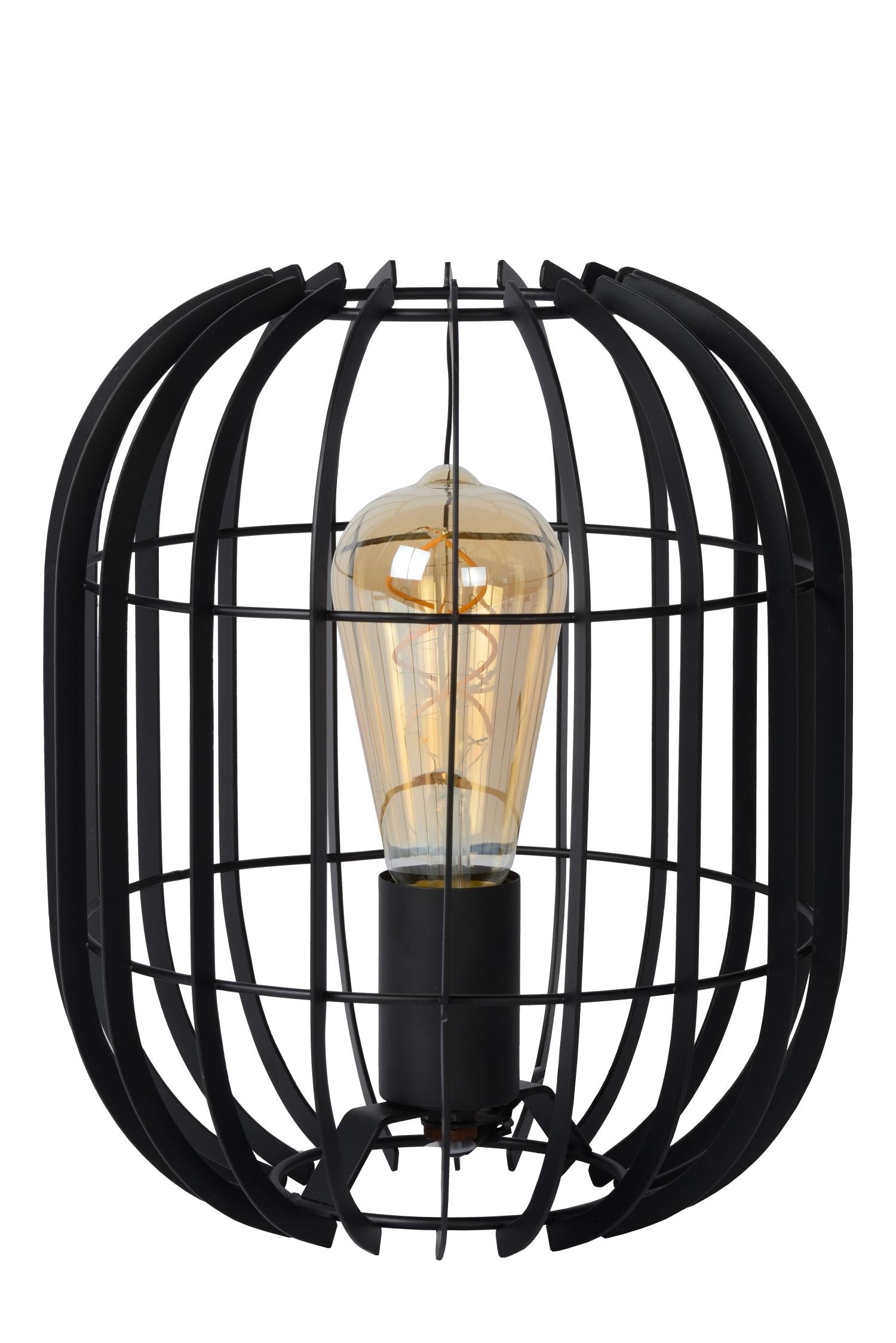 REDA - Lampe de table - Ø 22 cm - 1xE27 - Noir