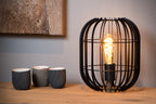 REDA - Lampe de table - Ø 22 cm - 1xE27 - Noir
