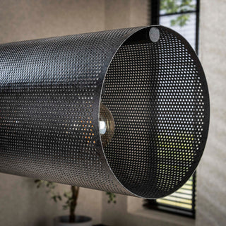 Suspension Tubon Mesh noir artic - 7 lumières, largeur 145 cm