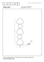 Lucide - SAMLING - Floor lamp - LED Dimmable - CCT - 1x48W 2700K/4000K - Taupe - IP20