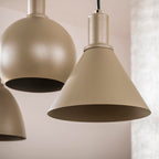 Hanglamp Metallo beige - 5-lichts, 118 cm breed