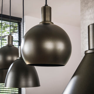 Hanglamp Metallo sienna bruin - 5-lichts, 118 cm breed