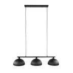 Pendant lamp Ripple artic black - 3-light, 120 cm wide