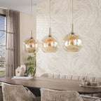 Suspension Sfera Tricolore beige - 3 lumières, largeur 115 cm