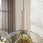 Suspension Sfera Tricolore beige - 3 lumières, largeur 115 cm