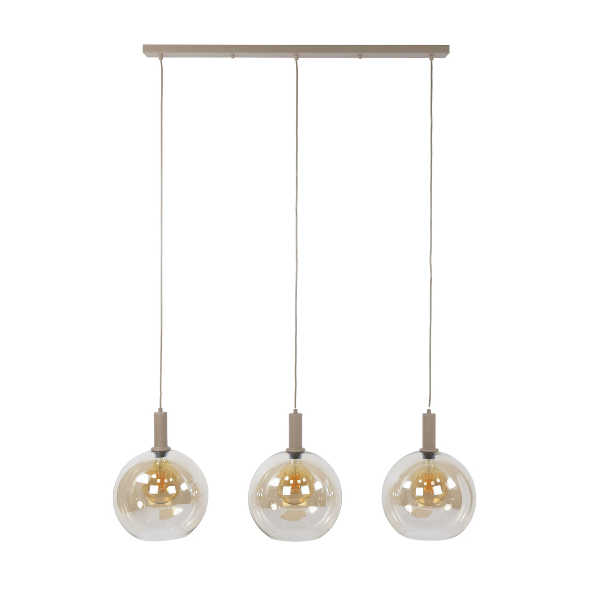 Hanglamp Sfera Tricolore beige - 3-lichts, 115 cm breed