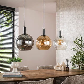Suspension Sfera Tricolore noir artic - 3 lumières, largeur 115 cm