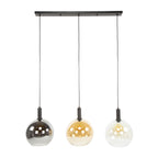 Suspension Sfera Tricolore noir artic - 3 lumières, largeur 115 cm