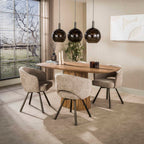 Suspension Sfera Tricolore brun sienna - 3 lumières, largeur 115 cm