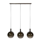 Suspension Sfera Tricolore brun sienna - 3 lumières, largeur 115 cm