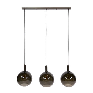 Suspension Sfera Tricolore brun sienna - 3 lumières, largeur 115 cm