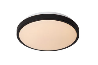 DASHER - Plafonnière Badkamer - Ø 29,3 cm - LED - 1x12W 2700K - IP44 - Bewegingssensor - Zwart
