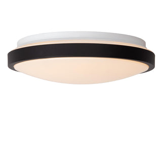 DASHER - Plafonnière Badkamer - Ø 29,3 cm - LED - 1x12W 2700K - IP44 - Bewegingssensor - Zwart