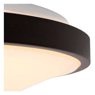 DASHER - Plafonnière Badkamer - Ø 29,3 cm - LED - 1x12W 2700K - IP44 - Bewegingssensor - Zwart