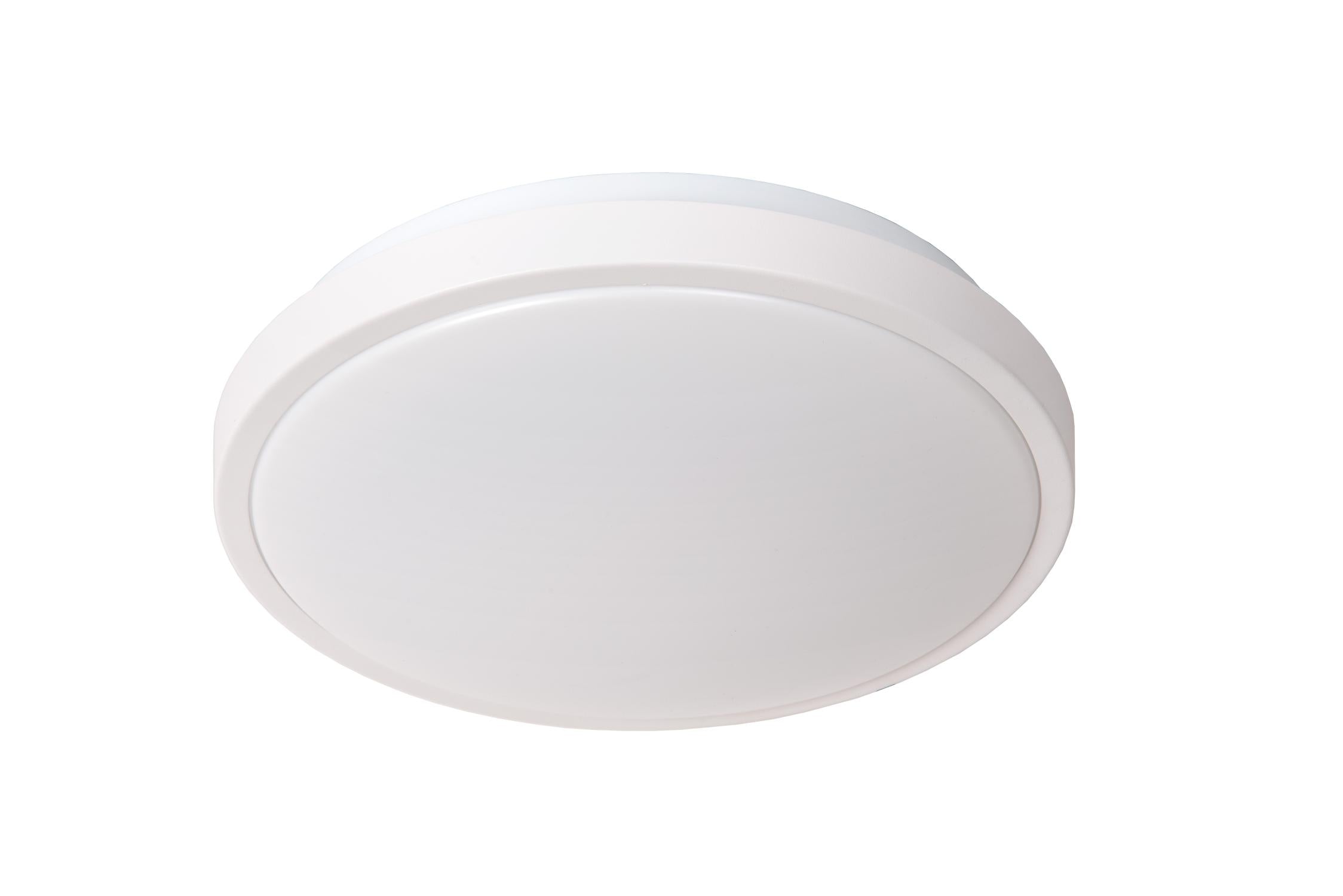 DASHER - Plafonnier Salle de bain - Ø 29,3 cm - LED - 1x12W 2700K - IP44 - Détecteur de mouvement et jour/nuit - Blanc