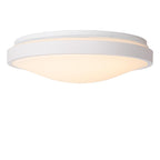 DASHER - Plafonnier Salle de bain - Ø 34,8 cm - LED - 1x18W 2700K - IP44 - Détecteur de mouvement et jour/nuit - Blanc