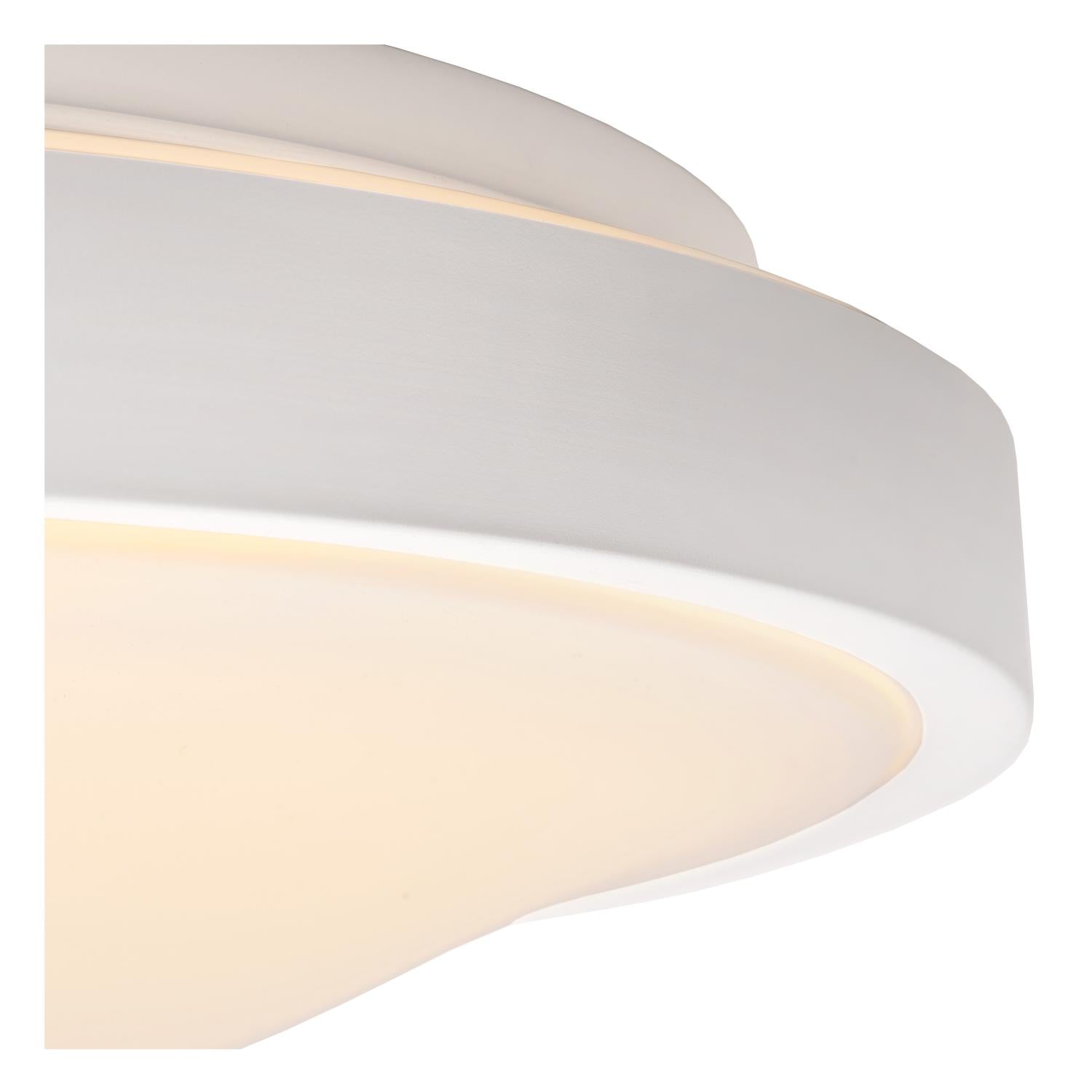 DASHER - Plafonnier Salle de bain - Ø 34,8 cm - LED - 1x18W 2700K - IP44 - Détecteur de mouvement et jour/nuit - Blanc