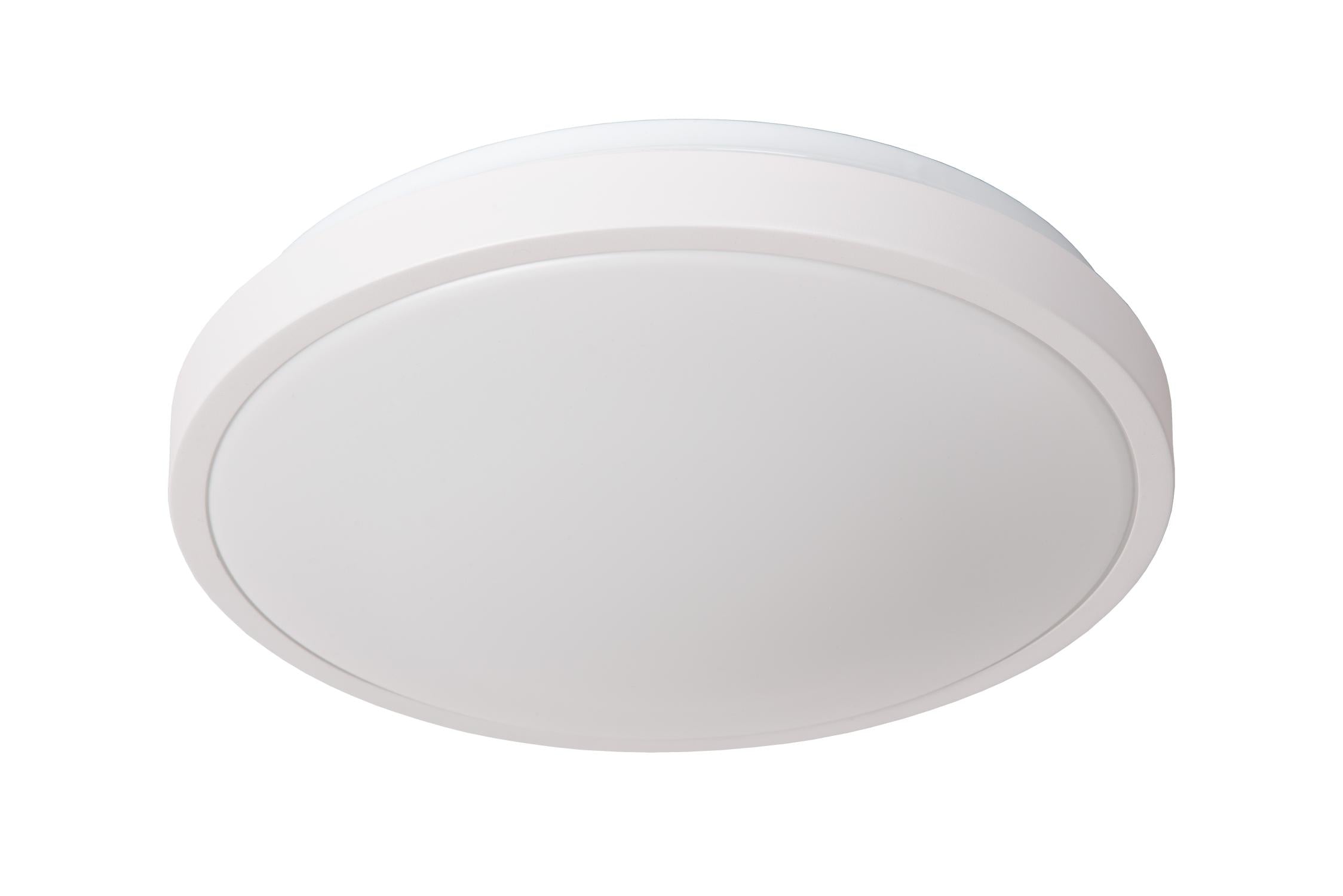 DASHER - Plafonnier Salle de bain - Ø 34,8 cm - LED - 1x18W 2700K - IP44 - Détecteur de mouvement et jour/nuit - Blanc