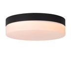 BISKIT - Plafonnier Salle de bain - Ø 23 cm - LED - 1x12W 2700K - IP44 - Détecteur de mouvement - Noir