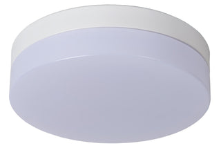 BISKIT - Plafonnier Salle de bain - Ø 23 cm - LED - 1x12W 2700K - IP44 - Détecteur de mouvement - Blanc