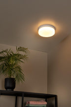 BISKIT - Plafonnier Salle de bain - Ø 23 cm - LED - 1x12W 2700K - IP44 - Détecteur de mouvement - Blanc