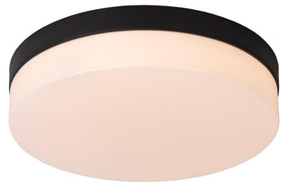 BISKIT - Plafonnière Badkamer - Ø 28 cm - LED - 1x18W 2700K - IP44 - Bewegingssensor - Zwart