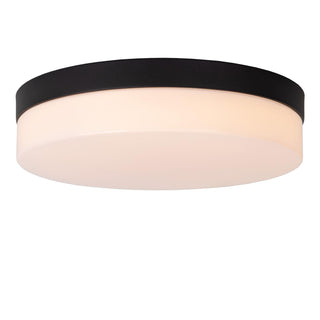 BISKIT - Plafonnière Badkamer - Ø 28 cm - LED - 1x18W 2700K - IP44 - Bewegingssensor - Zwart