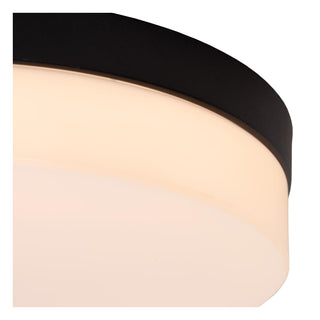 BISKIT - Plafonnière Badkamer - Ø 28 cm - LED - 1x18W 2700K - IP44 - Bewegingssensor - Zwart