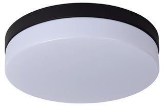 BISKIT - Plafonnière Badkamer - Ø 28 cm - LED - 1x18W 2700K - IP44 - Bewegingssensor - Zwart
