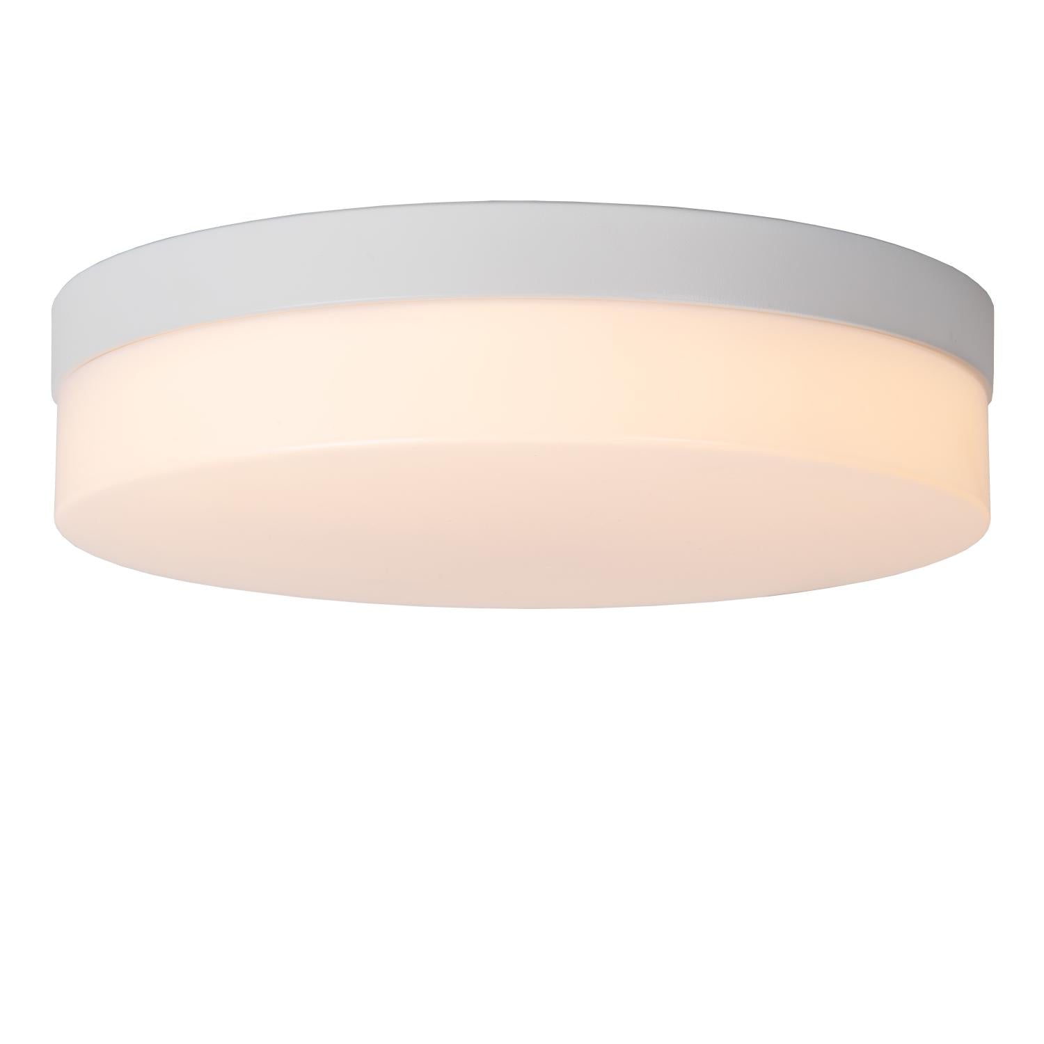 BISKIT - Plafonnier Salle de bain - Ø 28 cm - LED - 1x18W 2700K - IP44 - Détecteur de mouvement - Blanc