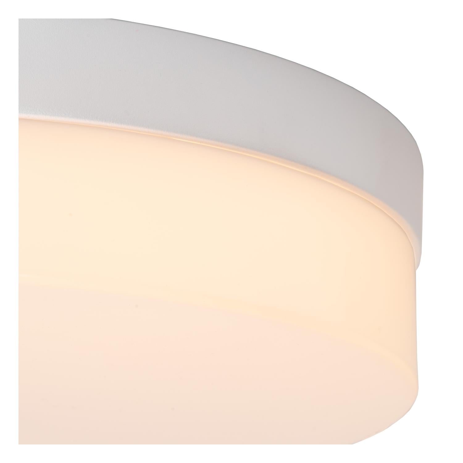 BISKIT - Plafonnier Salle de bain - Ø 28 cm - LED - 1x18W 2700K - IP44 - Détecteur de mouvement - Blanc