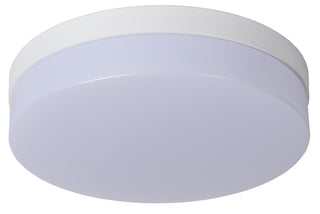 BISKIT - Plafonnier Salle de bain - Ø 28 cm - LED - 1x18W 2700K - IP44 - Détecteur de mouvement - Blanc