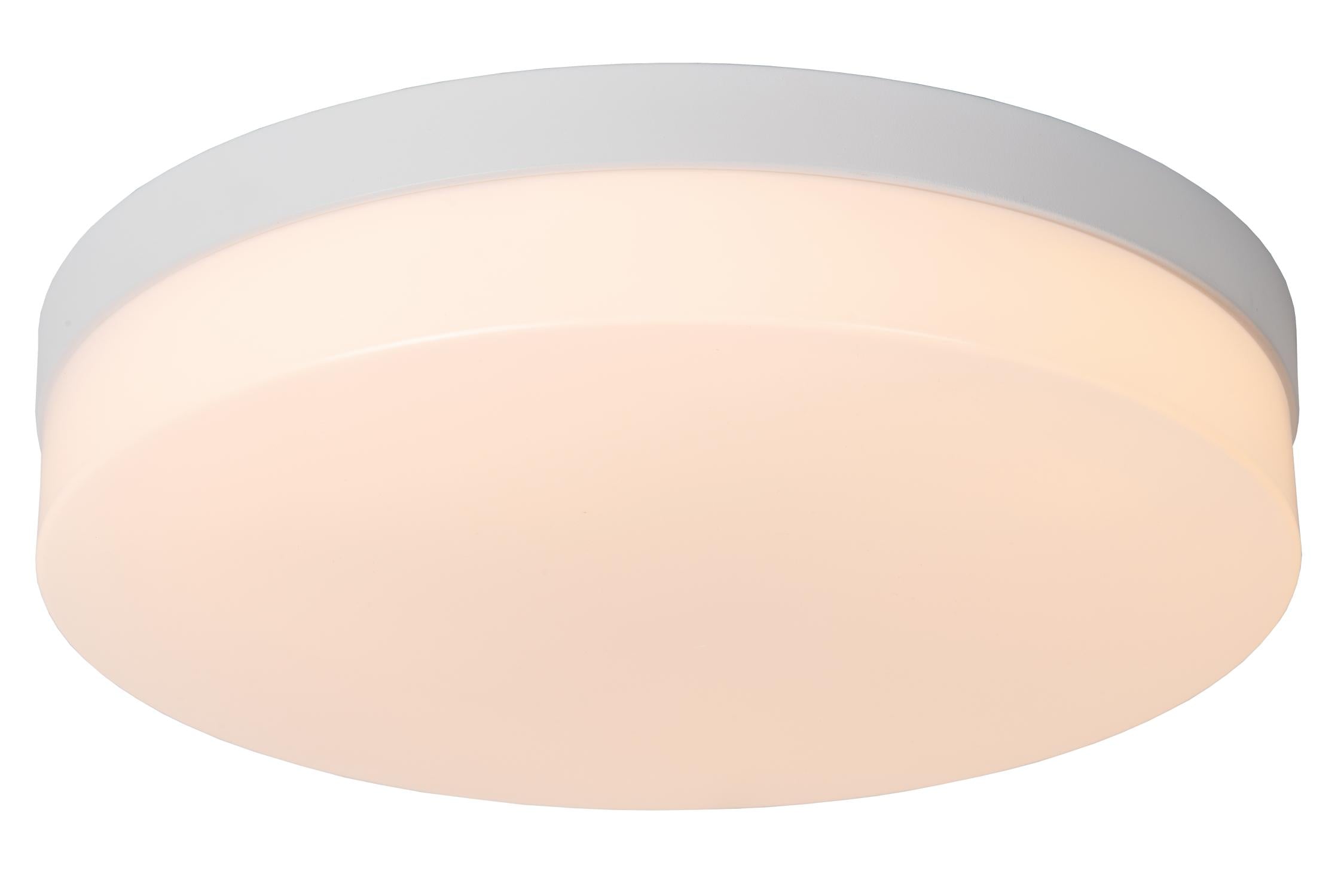 BISKIT - Plafonnière Badkamer - Ø 34,5 cm - LED - 1x24W 2700K - IP44 - Bewegingssensor - Wit