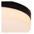BISKIT - Plafonnière Badkamer - Ø 40 cm - LED - 1x36W 2700K - IP44 - Bewegingssensor - Zwart