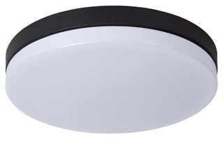 BISKIT - Plafonnière Badkamer - Ø 40 cm - LED - 1x36W 2700K - IP44 - Bewegingssensor - Zwart