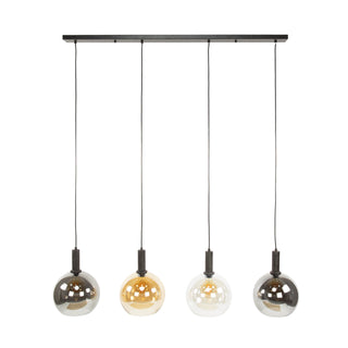 Suspension Sfera Tricolore noir artic - 4 lumières, largeur 130 cm