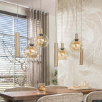 Suspension Sfera Tricolore beige - 4+3 lumières, largeur 100 cm