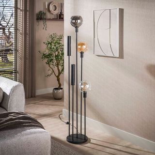 Lampadaire Sfera Tricolore noir artic - 5 lumières, hauteur 175 cm