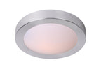 FRESH - Plafonnier Salle de bain - Ø 27 cm - 1xE27 - IP44 - Chrome mat
