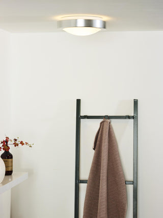 FRESH - Plafonnier Salle de bain - Ø 27 cm - 1xE27 - IP44 - Chrome mat