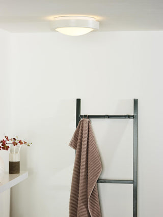 FRESH - Plafonnière Badkamer - Ø 27 cm - 1xE27 - IP44 - Wit